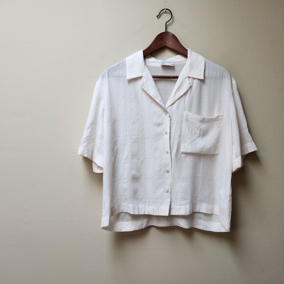 Frank And Oak white button blouse / S - Picture 1 of 5